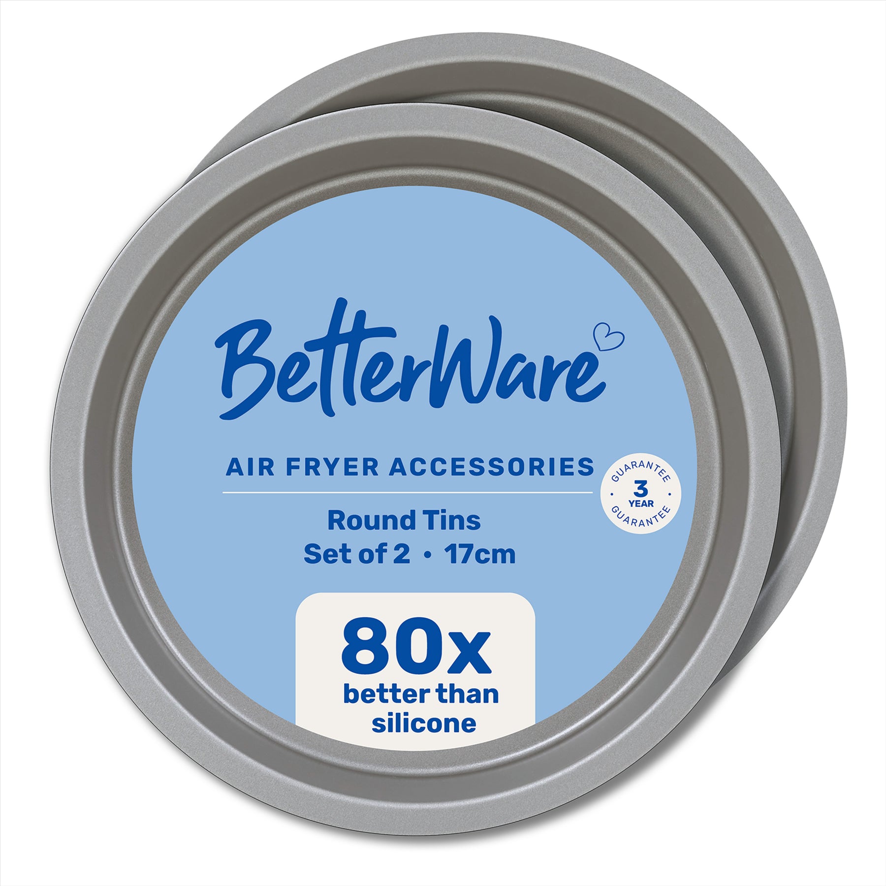 Set 2 Betterware 17cm Deep Round Set 2 Betterware 17cm Deep Round